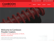 Tablet Screenshot of camboonpowdercoaters.com.au